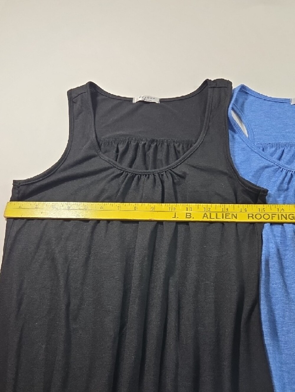 Beyove 3 Classic Scoop-Neck Tank Top Banded Hem Black Blue Gray - Picture 4 of 6